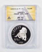 PF70 DCAM 1995-S Civil War Battlefield Commemorative Silver $1 ANACS