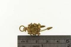 14K Yellow Gold 3D Articulated German Cuckoo Clock Charm/Pendant