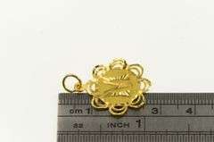 14K Yellow Gold M Ornate Scalloped Monogram Name Letter Charm/Pendant