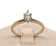14K YELLOW GOLD ENGAGEMENT RING WITH DIAMOND
