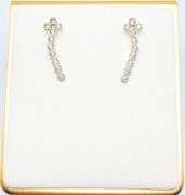 14kt Solid Yellow Gold & Diamond Earrings