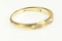 14K Yellow Gold 1950's Classic Diamond Wedding Band Ring