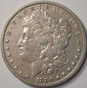 1884 Morgan Silver Dollar, Circulated.