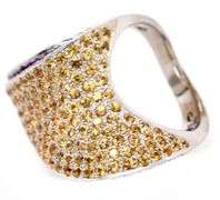 6.00ctw Pink and Yellow Sapphire and 0.50ctw Diamond Abstract Ring in 14K