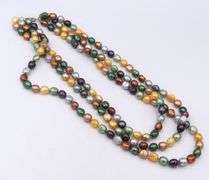Multi Strand Multi Color Pearl Necklace