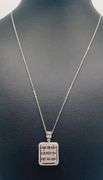 Glamorous 18kt Solid White Gold & Diamond Pendant Necklace