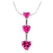 Created Pink Sapphire Pendant
