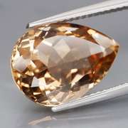 Vivid! 7.69ct pear cut Imperial Topaz