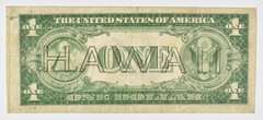 1935-A $1 US Silver Certificate Hawaii Overprint WWII Short Snorter