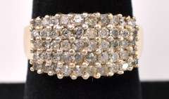 Ravishing Diamond Ring In 14K Yellow Gold