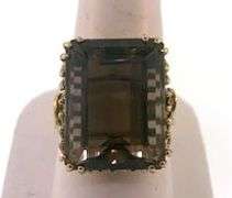 Fabulous Smokey Gemstone 10kt Cocktail Ring