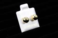10k Yellow Gold 7mm Round Ball Stud Earrings