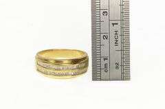 14K Yellow Gold 1.00 Ctw Diamond Tiered Mens' Wedding Band Ring