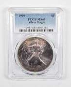 MS68 1999 American Silver Eagle - PCGS Insane Tone!