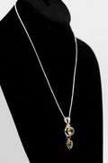 .925 Sterling Silver Pendant w/ Citrine Gemstones