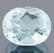 High fire 2.94ct platinum blue Aquamarine