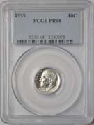 1955 Proof Roosevelt Dime PCGS PR68