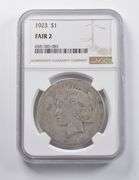 FAIR 2 1923 Peace Silver Dollar NGC