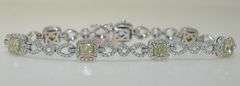 Dazzling 18kt Fancy Yellow Diamond & Diamond Bracelet