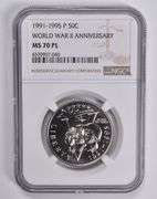 MS70 PL 1991-1995-P World War II Anniv. Commemorative Half Dollar NGC