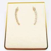 14kt Solid Yellow Gold & Diamond Earrings
