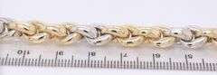 Incredible 2 Tone Fancy Gold Link Bracelet