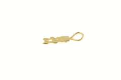 14K Yellow Gold Heart Cut Out Teddy Bear Animal Love Charm/Pendant