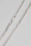 Sterling Silver Men's Franco Chain 3mm Solid 925 Italy New Necklace 18"