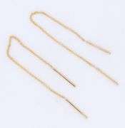 Beautiful Yellow Gold Bar Earring Threaders