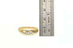 14K Yellow Gold 1940's Diamond Men's Classic Wedding Band Ring