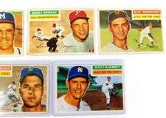 Lot of 7 Topps 1956 Baseball Cards
