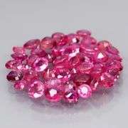 Outstanding 4.36ct 50 piece round cut Ruby set