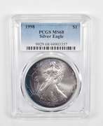 MS68 1998 American Silver Eagle - PCGS Beautiful Tone!