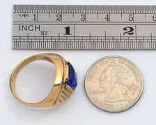 Man's Synthetic Sapphire Ring