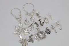 Sterling Silver Curated Pendant Assortment Various Sizes & Styles (20 Pendant Lot)