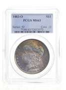 MS63 1883-O Morgan Silver Dollar - Graded PCGS