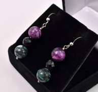 Mutli-Gemstone Earring In Sterling Silver