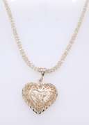 Heart Shaped Pendant on Italian Chain Necklace