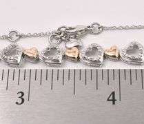 Heart Link Chain Bracelet In Sterling Silver
