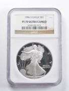 PF70 UCAM 1986-S American Silver Eagle NGC