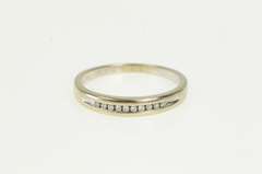 10K White Gold 0.15 Ctw Classic Diamond Wedding Band Ring