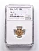 MS70 1986 $5 American Gold Eagle 1/10 Oz Gold NGC