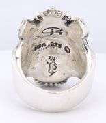 925 Sterling Silver Giani Insporations Head Ring