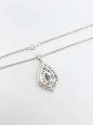 Inspiring 12.0 Carats Pear Shaped Mystic Topaz & CZ in Sterling Sliver Pendant Necklace