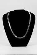 Sterling Silver Flexible Herringbone Necklace 7mm Solid 925 Italian Chain 22"