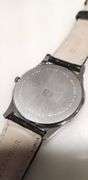 Citizen Be9061-27a Mens Watch Stainless Steel Quartz Silver Tone Dial Black Leather Strap