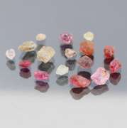 Mixed 16pc. 10.68ct unheated uncut Sapphire set