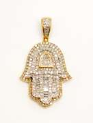 10kt Solid Yellow Gold & Diamond Pendant
