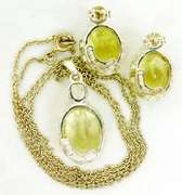 Sterling Peridot Necklace & Earrings