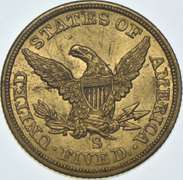 1856-S $5 Liberty Head Gold Half Eagle